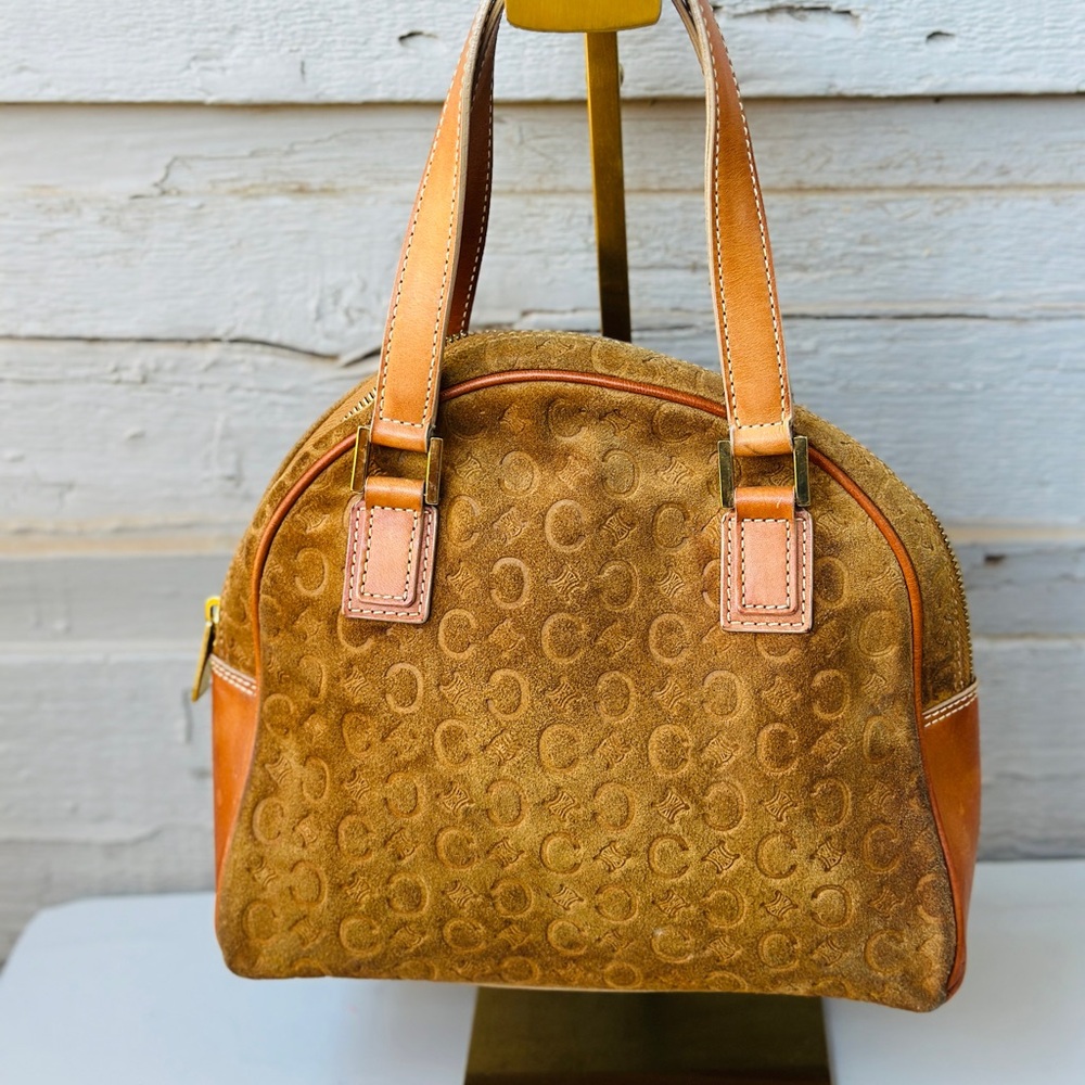 Celine Suede Tan Mini Handbag